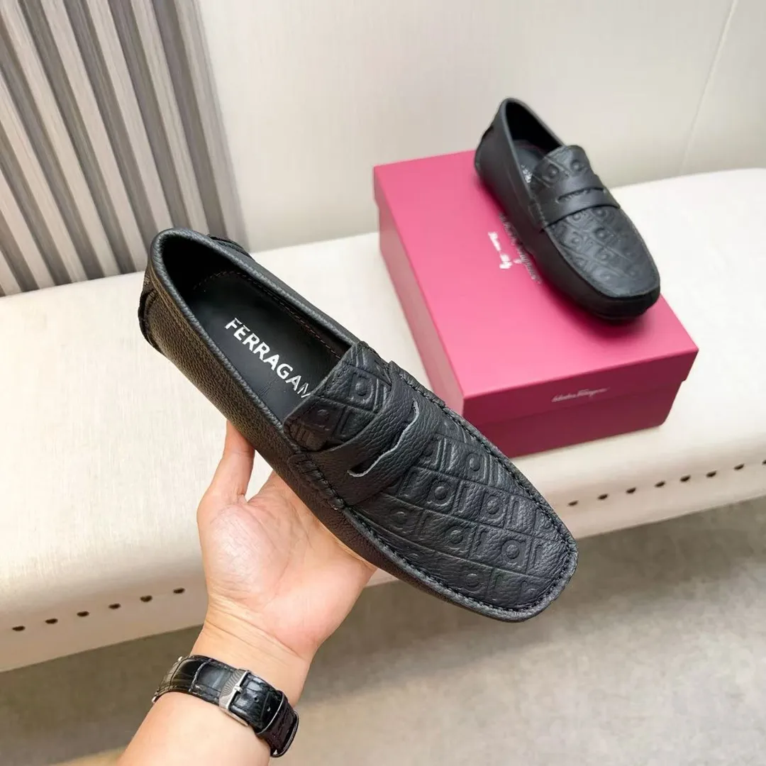 Men's men's shoes 💰620 Ferragamo new high-end quality 🔥 imported lychee pattern ➕ cowhide lining size 38-45